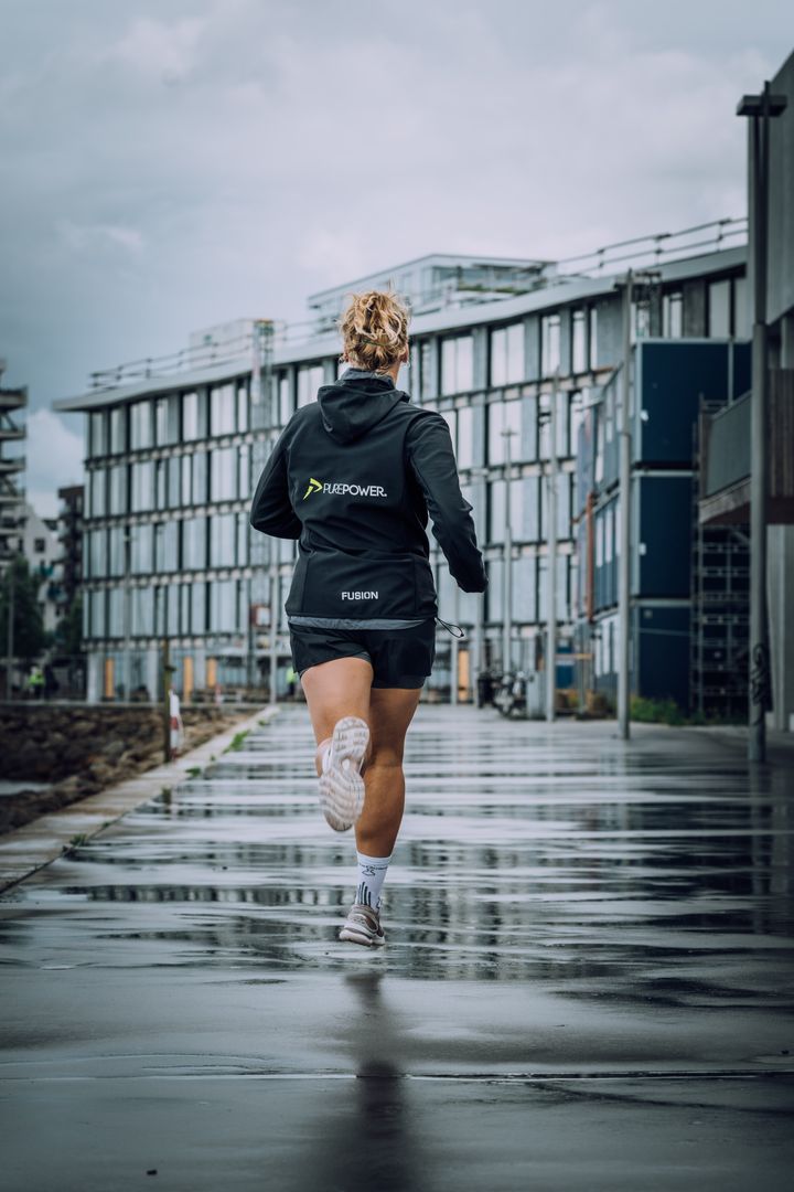 running in the rain