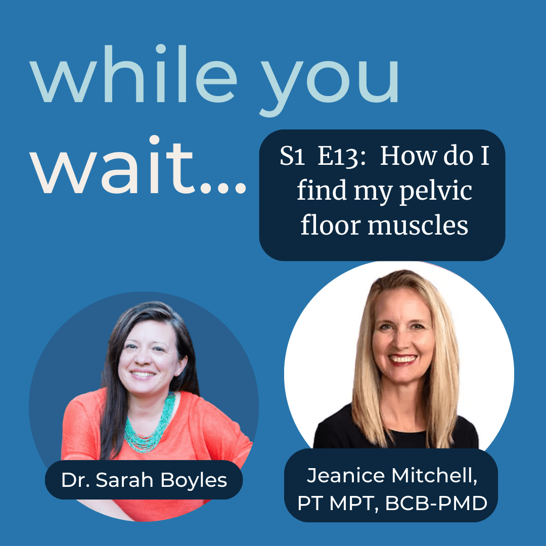 while you wait podcast S1 E13  Bladder talk with Dr. Sarah Boyles - How do I find my pelvic floor muscles with Jeanice Mitchell, PT MPT, BCB-PMD