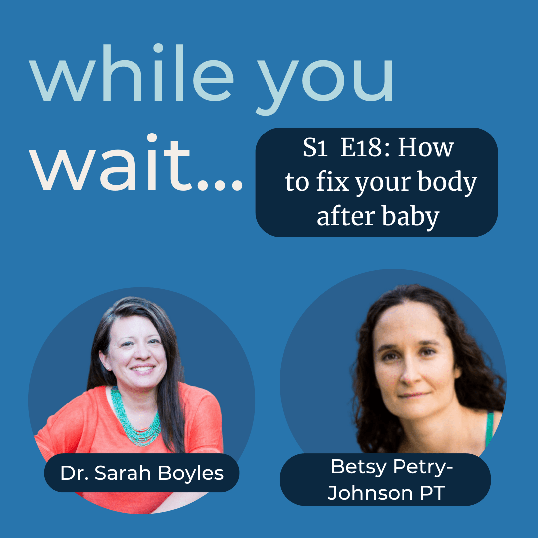 while you wait podcast S1 E18  Bladder talk with Dr. Sarah Boyles(the womens bladder doctor) - How to fix your body after baby with Betsy Petry-Johnson PT